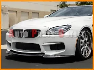 V Type Carbon Fiber Front Bumper Add-on Lip For 12-18 BMW F06 F12 F13 M6 Only - Bild 1 von 4