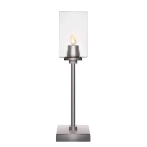 Toltec Luna Accent Table Lamp, Graphite, 4.75" Square Clear Bubble - 54-GP-530 - Picture 1 of 1