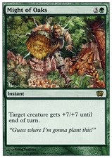1x Might of Oaks MTG 8th Edition NM Magic Regular