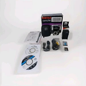 PENTAX Optio S12 Camera Black Case Box New Charger & 2gb SD Battery Manual Works - Picture 1 of 19
