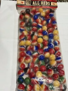 Vitro All Reds 100 Marbles Five Star Brand In Original Bag - Picture 1 of 3