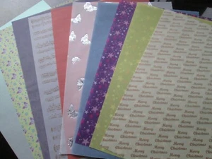 10x Sheets of Mixed A4 Vellum Paper Butterfly /Floral Patterns / Text / Embossed - Picture 1 of 221