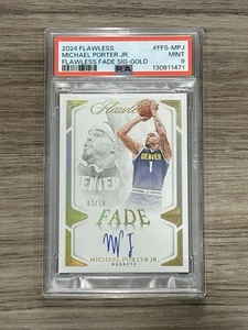 2024 Panini Flawless Fade Gold Signature Autographs  Michael Porter Jr /10 PSA 9 - Picture 1 of 2