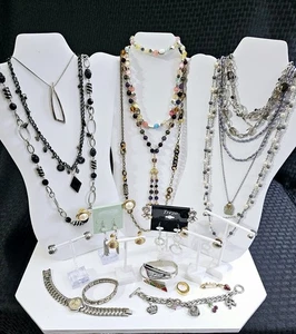 Vintage Now Costume Jewelry Lot 24 Pieces Designer Signed Resell Wear - Picture 1 of 24