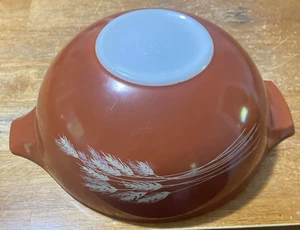 Vintage Pyrex Mixing Bowl Autumn Harvest Wheat 444 4 Qt USA - Picture 1 of 3