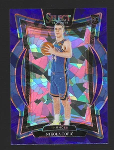 NIKOLA TOPIC 2024-2025 Panini Select Blue Cracked Ice Concourse #89 RC Thunder - Foto 1 di 3