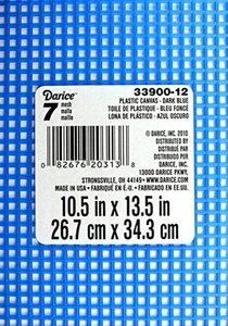 7 Mesh Count Dark Blue Plastic Canvas Sheet 10.5 X 13.5 Inch 1 Sheet - Picture 1 of 2