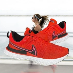 Nike React Infinity Run Flyknit 2 Chile Red #DM8073-600 Womens Running Shoes 8.5 - Picture 1 of 12