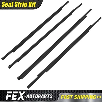 4x Front & Rear Door Belt Weatherstrip for 2011-2023 Mitsubishi Outlander Sport Foto 1 de 4