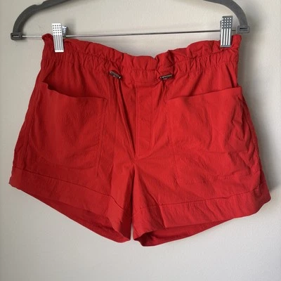 Шорты женские Athleta 0 XS треки бумажный пакет красный оранжевый рипстоп туризм - Изображение 1 из 4