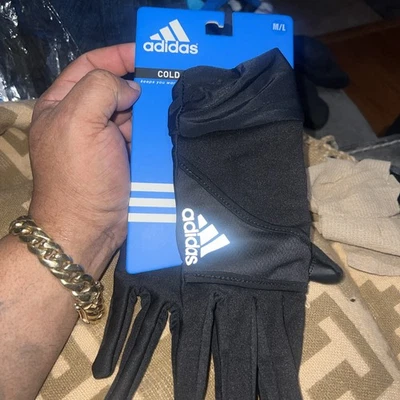 Guantes Adidas AWP Performance Dash 2.0 con conductividad de pantalla táctil, negros AW0052 Foto 1 de 2