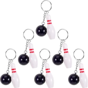 6pcs Small Bowling Keychains Mini Keychain Keepsakes Bowling Match Keychains - Imagen 1 de 12