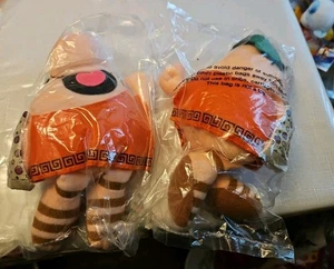 "Lote De Colección De 2 Marionetas De Peluche Little Caesars 5"" Hombre Pizza Nuevo En Paquete" - Imagen 1 de 6