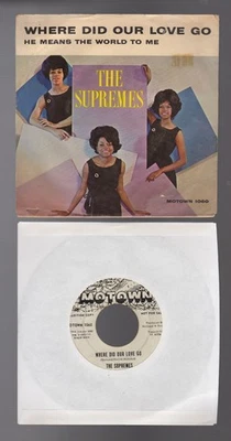 Orig WL Promo THE SUPREMES Where Did Our Love Go 45 Picture Sleeve Motown 1060 Foto 1 de 2