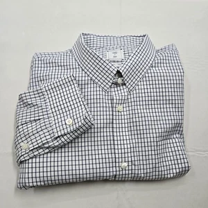 Camicia elegante uomo manica lunga David Hart + Gap XXL bianco sporco blu navy a quadri - Foto 1 di 15