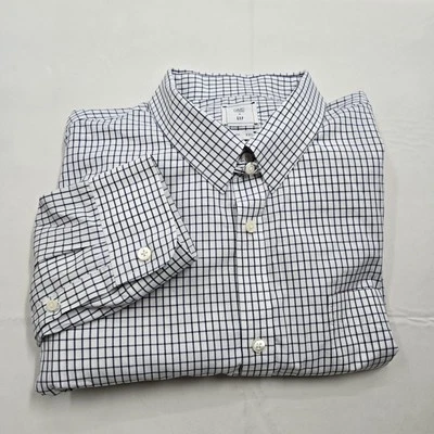 David Hart + Gap Men's Long Sleeve Dress Shirt XXL Off White Navy Blue Plaid - Image 1 of 4