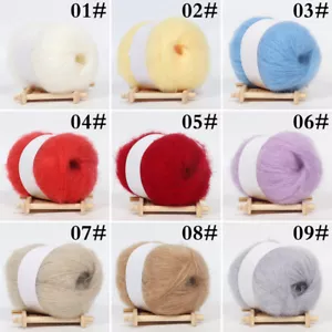 25g/roll Angora Mohair Cashmere Crochet Thread Knitting Wool Yarn Soft Shawl LOT - Picture 1 of 32