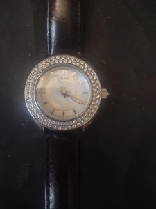 DKNY Glitz Ladies MOP Dress Watch With Crystals NY4403 New Battery - Picture 1 of 4