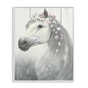 Stupell Industries Spirit Stallion Horse with Flower Crown Wall Art, 11 x 14,... - Picture 1 of 9