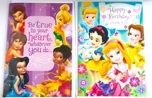 DISNEY PRINCESS & DISNEY FAIRIES 🎵SINGING🎵 BIRTHDAY CARDS - FREE POST - Picture 1 of 7