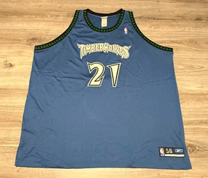 Kevin Garnett #21 Minnesota Timberwolves NBA Authentic Reebok Jersey Mens 56 3XL - Picture 1 of 8