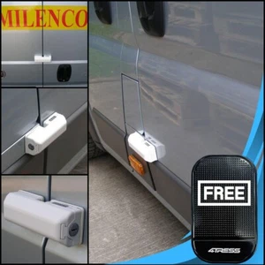 Van Rear Side Sliding Door High Security Door Key Lock Milenco WHITE 3056. Mat ? - Picture 1 of 15