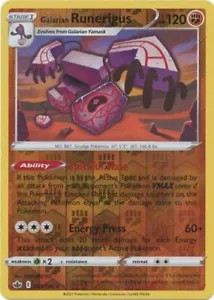 Pokemon Chilling Reign Galarian Runerigus Rare Reverse Holo 083/198 - Picture 1 of 1