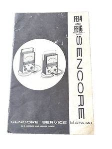 Sencore Service Manual Booklet FE14 FE16 Field Effect Meter Electronics Vintage - Bild 1 von 4