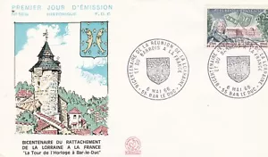 FRANCE 1966 FDC BICENTENAIRE DE LA REUNION DE LA LORAINE A LA FRANCE YT 1483 - Foto 1 di 1
