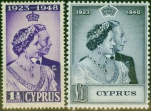 Cipro 1948 RSW Set di 2 SG166-167 fine LMM - Foto 1 di 1