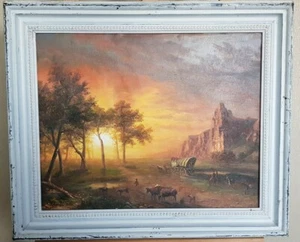 The Oregon Trail Oil Painting Reproduction RRP $800 Very Good Quality - Picture 1 of 9