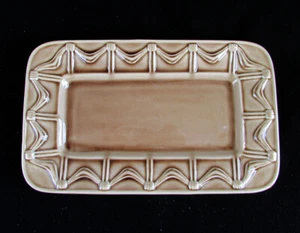 Vintage Hosley Potteries Rectangular Platter Brown Swag Autumn Fall Serveware - Picture 1 of 3