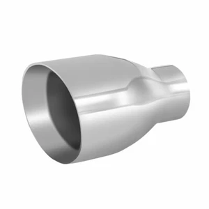 Double Wall Exhaust Tip Stainless Steel Chrome Muffler Pipe 2.5"IDx 4.5"ODx 7"L  - Picture 1 of 6
