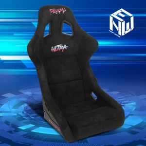 NRG Innovations FRP-302BK-ULTRA Alcantara Bucket Racing Seat Large Prisma Black - Picture 1 of 7