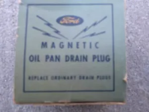 Vintage Ford 1942-46 Magnetic Oil Pan Drain for 6 cyl. Plug NOS in original box - Picture 1 of 7