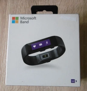 MICROSOFT BAND - FITNESS SPORTS SMART WATCH BLACK MED SIZE - NEW - Zdjęcie 1 z 2