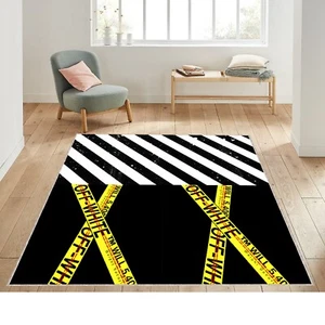 Off White, Street Fashion Rug, Hypeast Decor Rug, Off White Mat, Fan Cool Carpet - Picture 1 of 12