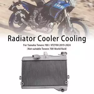 Radiator Cooling Engine Cooler For Yamaha Tenere 700 XTZ700 2019-2024 Silver U1 - Picture 1 of 17