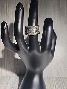 Helin Sterling .925 Whale Ring Size 7 - Picture 1 of 4