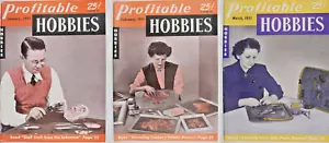 Vintage 1951 Profitable Hobbies Magazine Lot Hobby Craft Shell Copper Mosaics - Picture 1 of 14