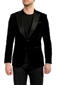 Hugo Boss Men's "Helward4_1" Slim Fit Black Tuxedo Style Blazer US 38R IT 48R - Picture 1 of 6