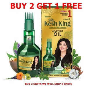 Promotes Hair Growth Kesh King 100 ml Ayurvedic Hair Oil , For Hair & Scalp - Picture 1 of 8