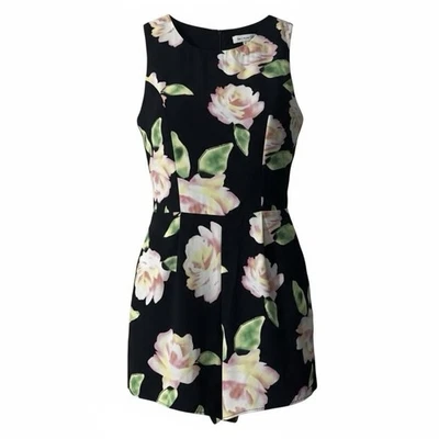 Mono Monteau Mameluco Talla Pequeña Audaz Floral Una Pieza Cremallera Costuras Princesa Foto 1 de 4