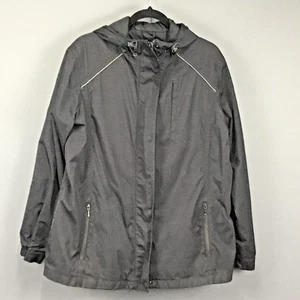 Giacca Eddie Bauer uomo XL grigio protezione bordi atmosferici cappotto impermeabile con cappuccio - Foto 1 di 10