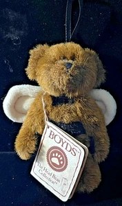 Ragazzo Orso Beezer 4" Alto Ornamento Ali di Angelo - Foto 1 di 4