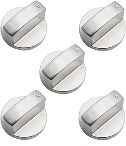 Stove Knob, 5 Packs 6mm Zinc Alloy D-Shaped Control Knob Oven Switch Universal S - Picture 1 of 7