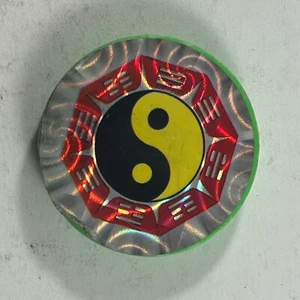 Empuñaduras de dedo de plástico holográficas Ying Yang POG negras amarillas - Imagen 1 de 2