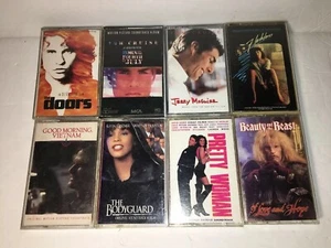8 Movie Soundtrack Cassette Tapes Doors Bodyguard Vietnam Flashdance Pretty July - Picture 1 of 12
