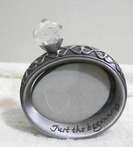 MALDEN PICTURE FRAME JUST THE BEGINNING... DIAMOND ENGAGEMENT RING SHAPED FRAME - Picture 1 of 4