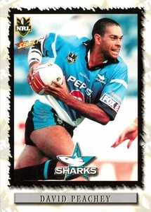 2000 CRONULLA SHARKS NRL Card DAVID PEACHEY - Bild 1 von 3